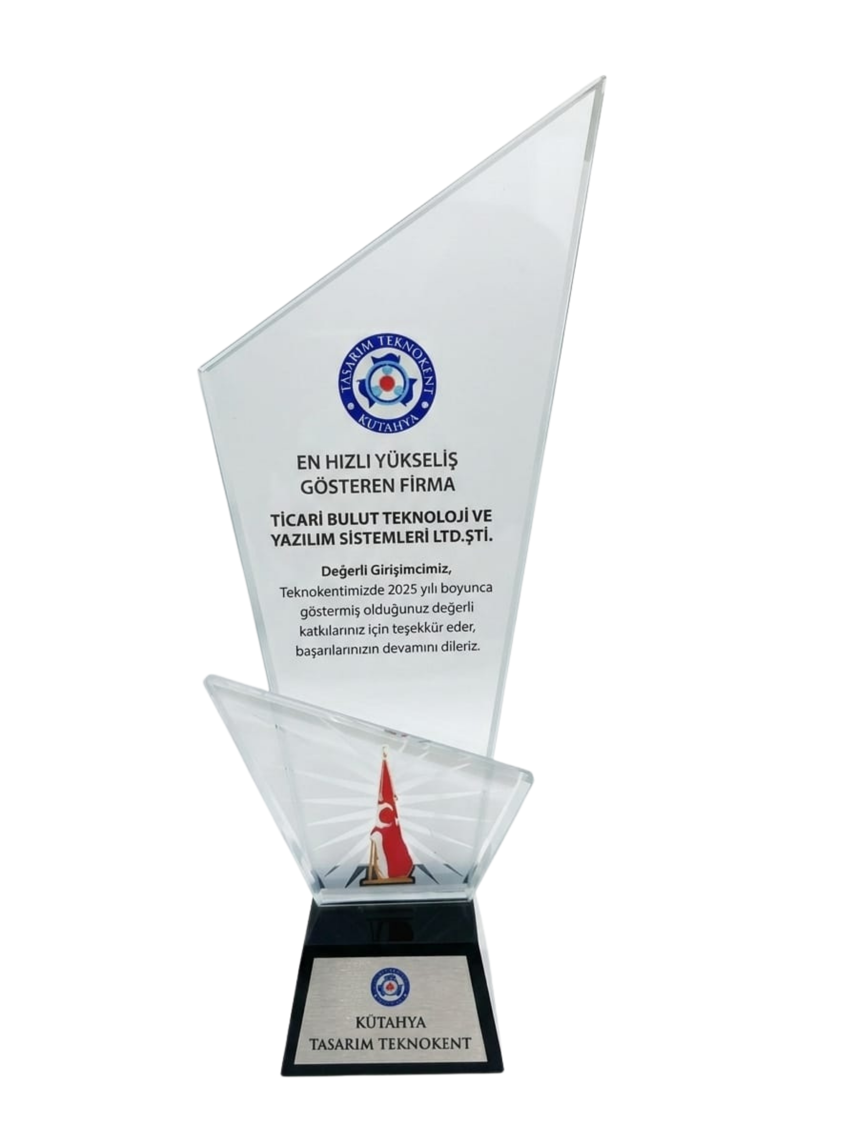 En Hızlı Yükseliş Gösteren Firma Plaketi