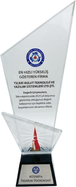 En Hızlı Yükseliş Gösteren Firma Plaketi